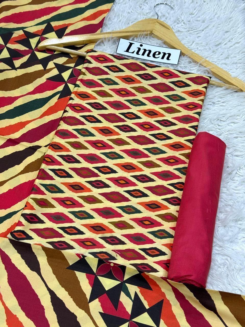 LINEN Digital Print 3pc 2025