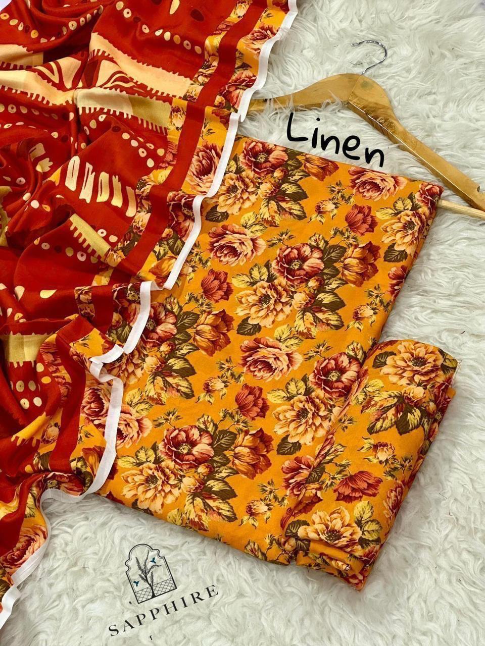 LINEN Digital Print 3pc 2025