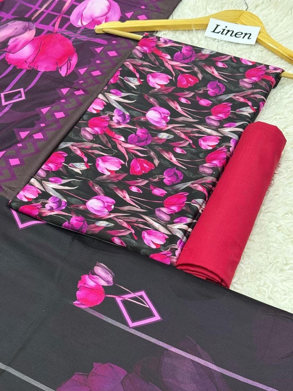 LINEN Digital Print 3pc 2025