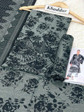 KHADDAR 3PCS GREYISH FULL EMBROIDERED