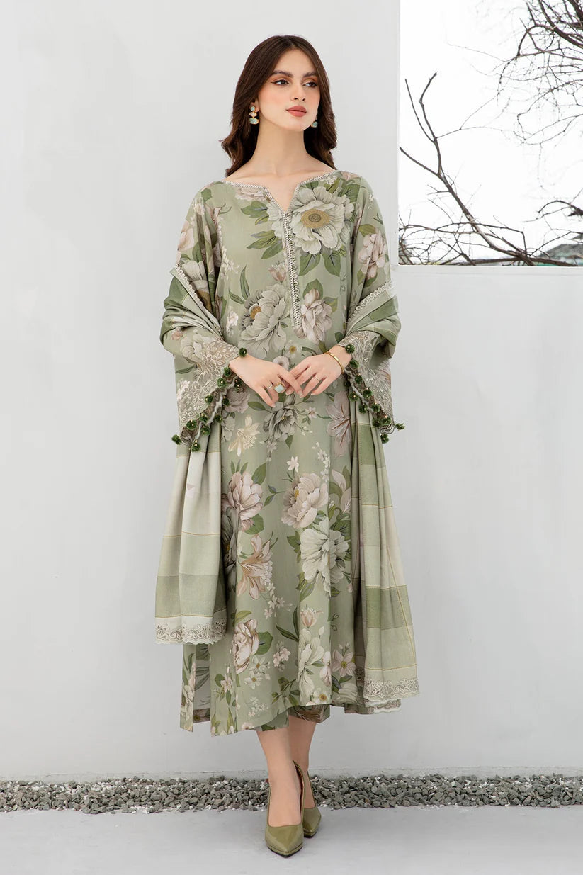KHADDAR 3PCS FULL EMBROIDERED