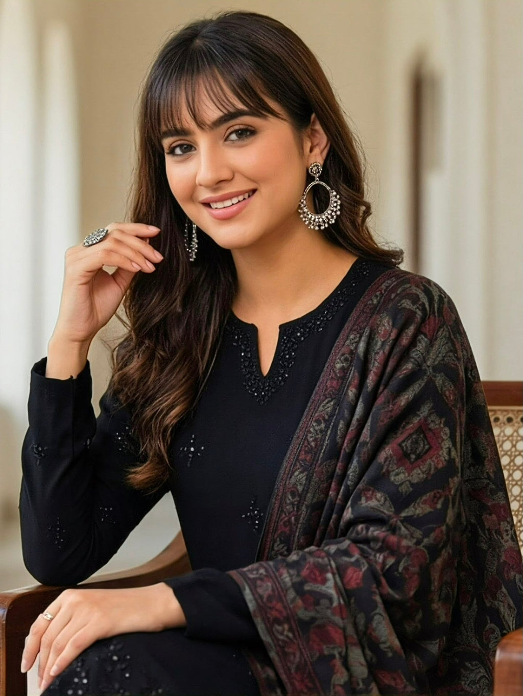 Bareeze DHANAK 3Pcs Heavy Embroidered Suit