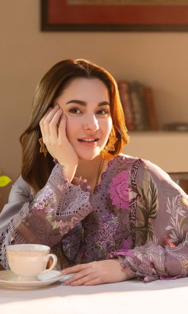 Hania Amir | Unstitched Premium Lawn Embroidered Chikankari 3pcs Suit With Printed Dupatta Eid Collection & Patches