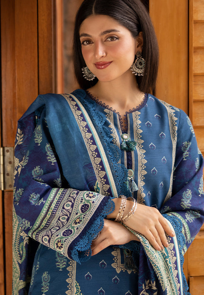 BAROQUE 3 PIECE LINEN DIGITAL PRINTED SUIT