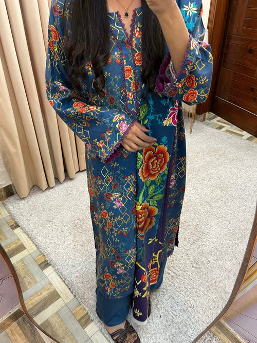 *ALKARAM LINEN Digital Print 3pcs*