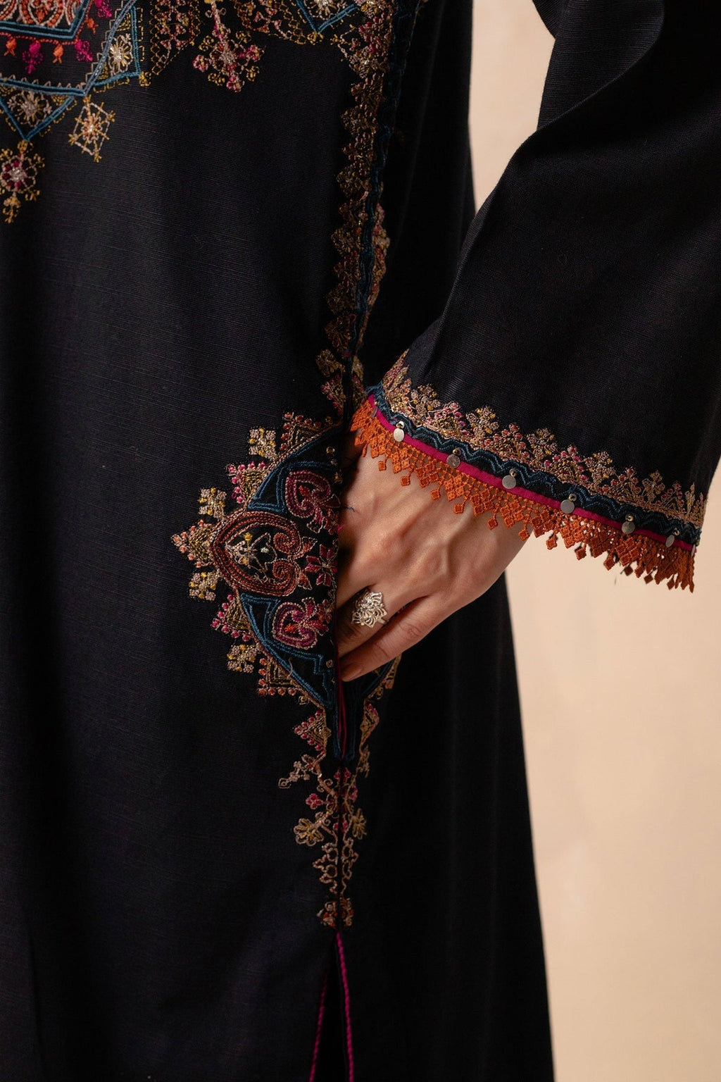 Zara shajahan 3PCS Embroidered Dhanak with Printed Shawl