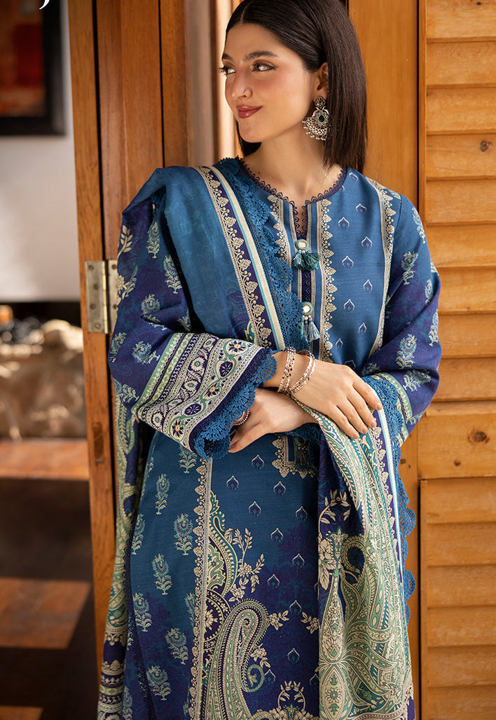 BAROQUE 3 PIECE LINEN DIGITAL PRINTED SUIT