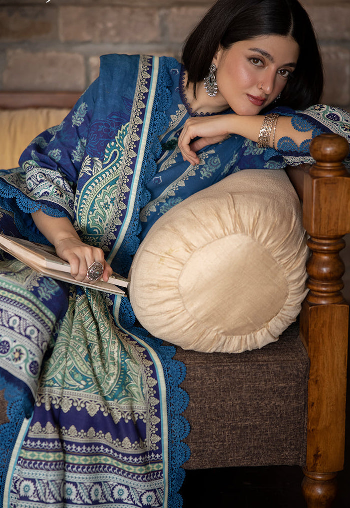 BAROQUE 3 PIECE LINEN DIGITAL PRINTED SUIT