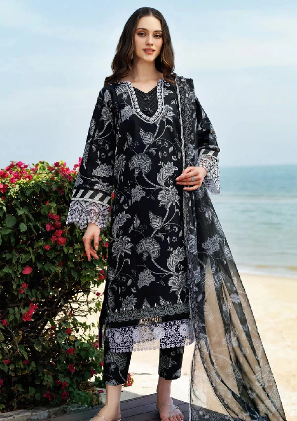 Lawn - Farasha - Aurea - Eid Summer 25 - Sable DuskFarasha