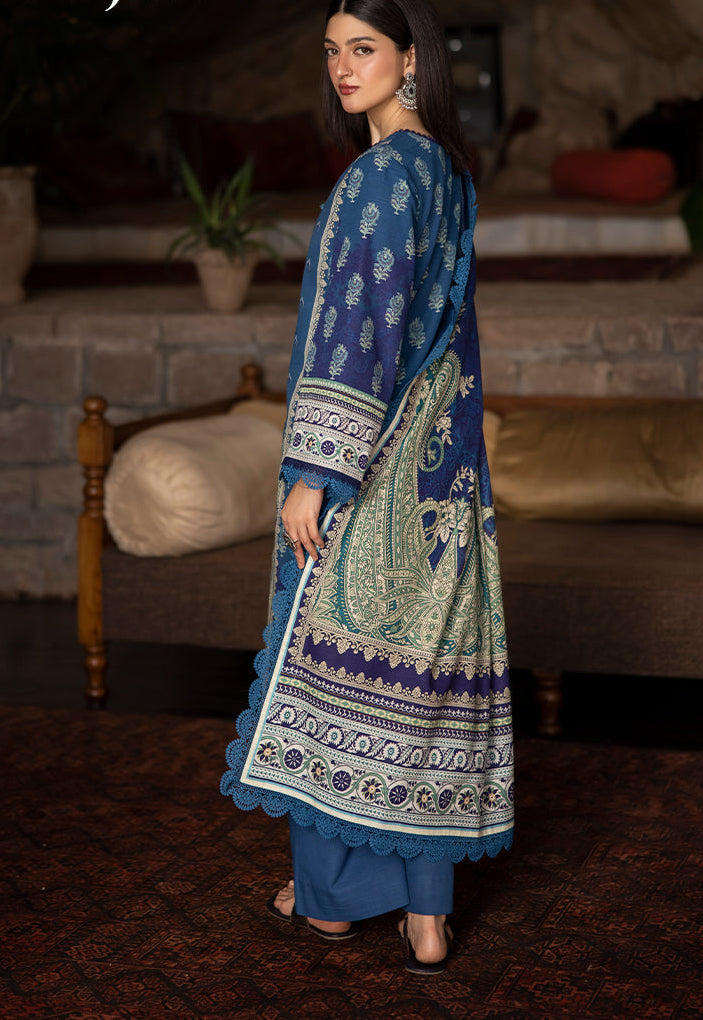 BAROQUE 3 PIECE LINEN DIGITAL PRINTED SUIT