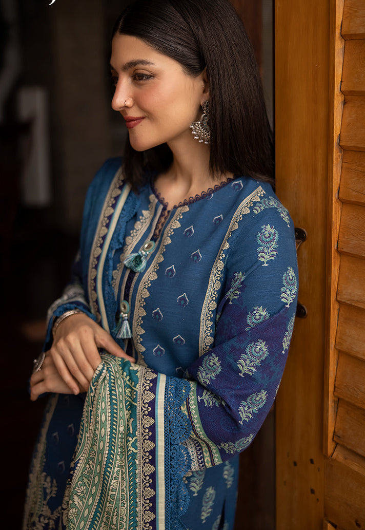 BAROQUE 3 PIECE LINEN DIGITAL PRINTED SUIT