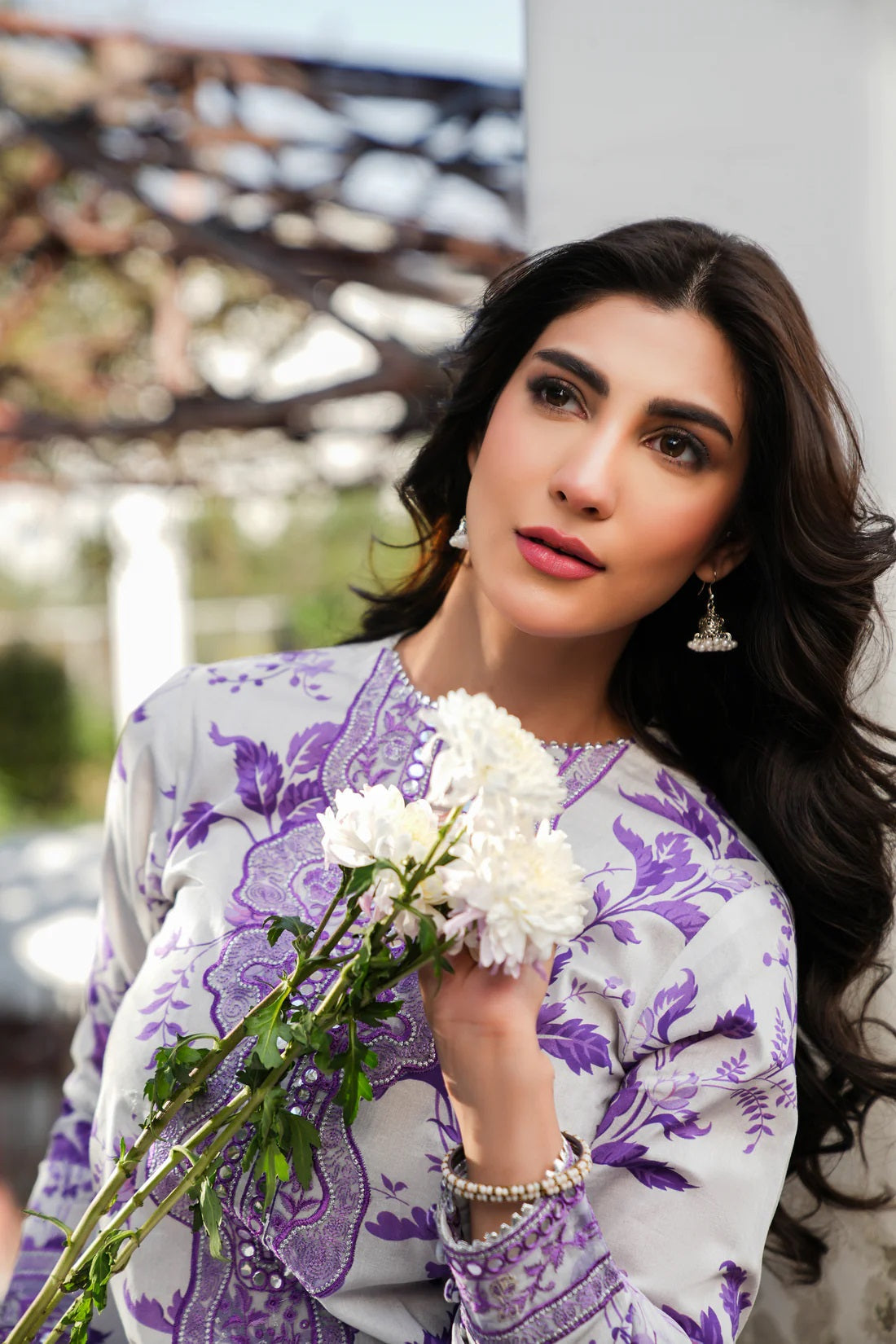 AROZEH | Unstitched Lawn Digital Printed 3pcs With Chiffon Dupatta & Patches Eid Collection